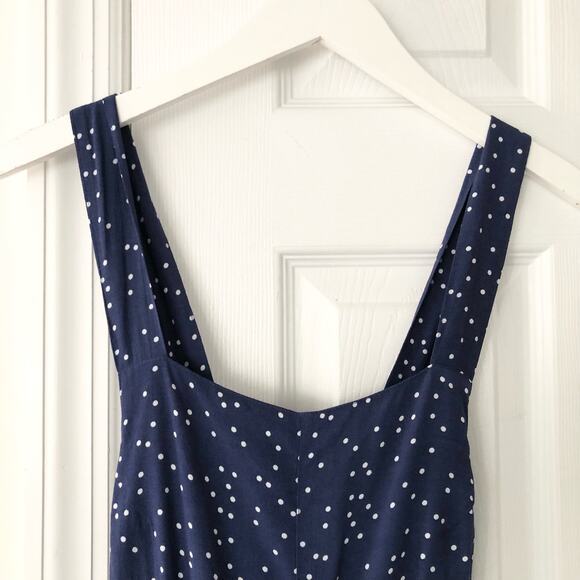 Rolla's Blue White Polka Dot Starry Night Jumpsuit Criss Cross Back NWT Medium - Picture 8 of 15
